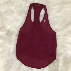 Burgundy Gymshark M tank top